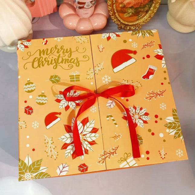 Orangefarbener Überraschungs-Adventskalender für das neue Jahr 2025